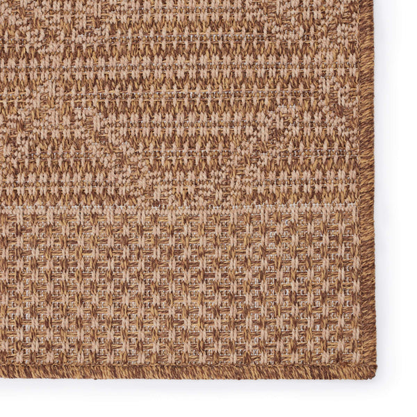 Jaipur Living Vibe by Jaipur Living Motu Flatwoven Polypropylene Trellis Rug for Patio or Foyer Light Brown 4'X6' RUG149733