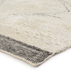 Jaipur Living Jaipur Living Ephesus Wool Hand-knotted Ivory Geometric Rug Moroccan High Pile RUG138521