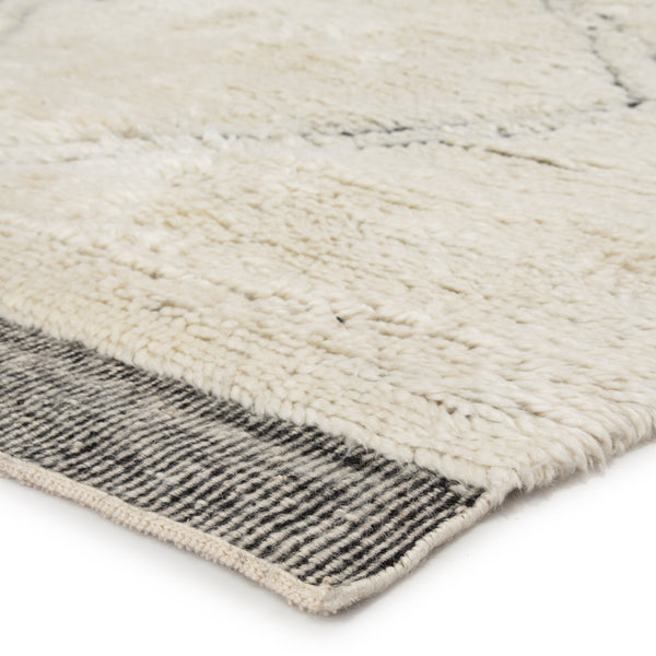 Jaipur Living Jaipur Living Ephesus Wool Hand-knotted Ivory Geometric Rug Moroccan High Pile RUG138521