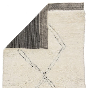 Jaipur Living Jaipur Living Ephesus Wool Hand-knotted Ivory Geometric Rug Moroccan High Pile RUG138521