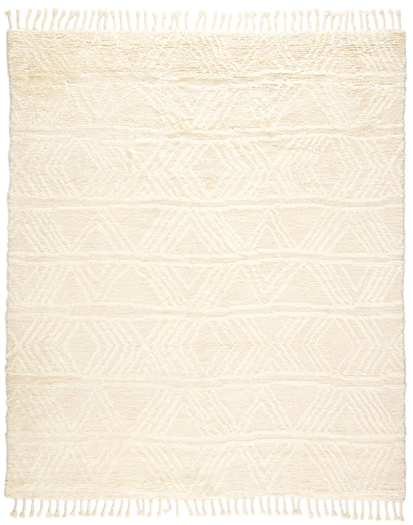 Jaipur Living Jaipur Living Akka Wool Hand-knotted Moroccan Geometric Bohemian Cream Area Rug 9'X13' RUG144754
