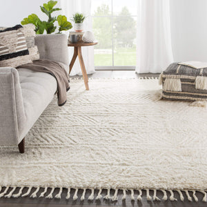 Jaipur Living Jaipur Living Akka Wool Hand-knotted Moroccan Geometric Bohemian Cream Area Rug 9'X13' RUG144754
