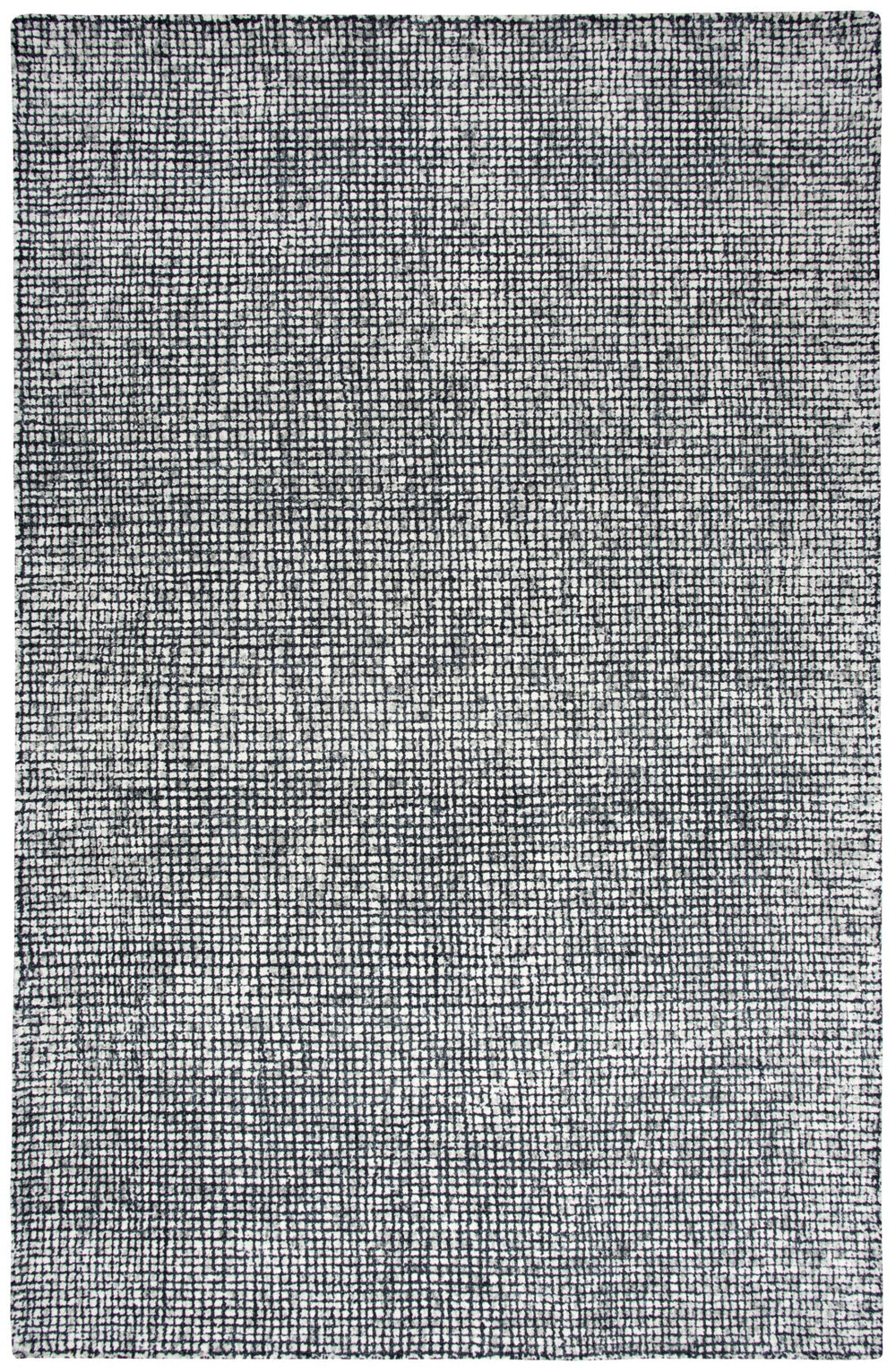 Rizzy Talbot TAL102 Hand Tufted Casual/Solid Wool Rug Black/White 8' x 11'