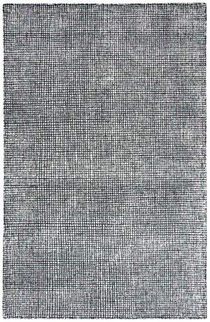 Rizzy Talbot TAL102 Hand Tufted Casual/Solid Wool Rug Black/White 8' x 11'