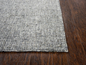 Rizzy Talbot TAL106 Hand Tufted Casual/Solid Wool Rug Dark Gray 8' x 11'