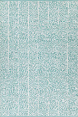 Chandra Rugs Hand-woven Cotton Rug - Exquisite Flatweave Design For Cozy Spaces, Artisanal Charm & Comfort! Teal,White Cotton Tan45911-576