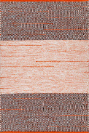 Chandra Rugs Hand-woven Cotton Rug - Exquisite Flatweave Design For Unique Style & Comfort In Any Room Orange,Black Cotton Tan45926-576