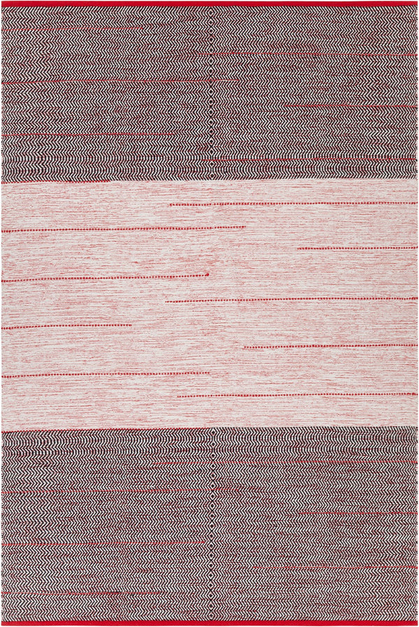 Chandra Rugs Hand-woven Cotton Rug - Artisan Crafted, Soft & Textured Flatweave Design For Cozy Home Décor Red,Black Cotton Tan45927-576