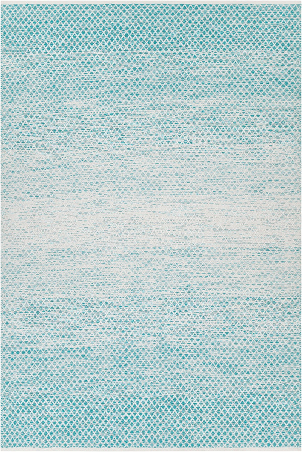 Chandra Rugs Hand-woven Cotton Rug - Exquisite Flatweave Design, Unique Artisan Craftsmanship For Elegant Spaces Blue,White Cotton Tan45940-576