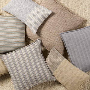 Jaipur Living Jaipur Living Lochlan Cotton Throw Pillow Reversible Heathered Solid Stripe Accent Poly Fill PLW103901