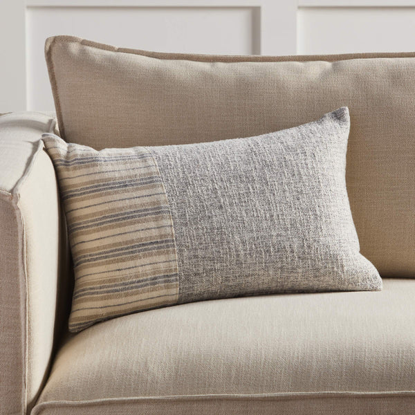 Jaipur Living Jaipur Living Madelia Reversible Stripe Lumbar Pillow Cotton Blend Bedroom Accent Down PLW103942