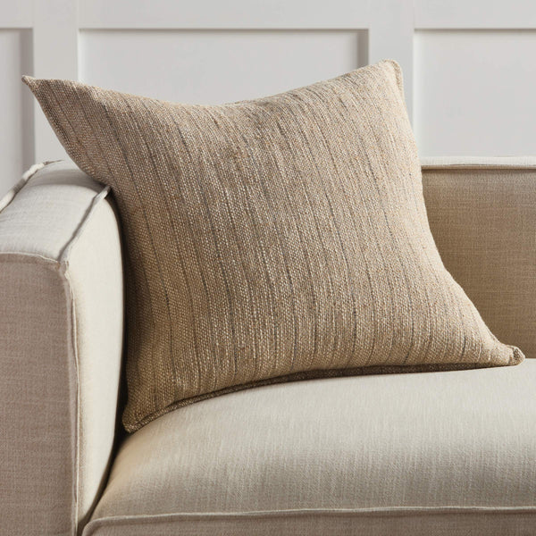 Jaipur Living Jaipur Living Woven Cotton Jute Lurex Stripe Reversible Square Pillow Cover Boho Neutral PLC102576