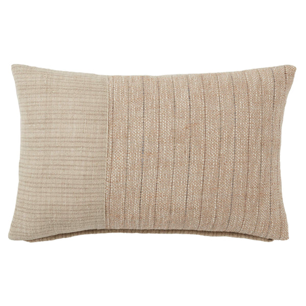 Jaipur Living Jaipur Living Miriam Cotton Jute Lumbar Pillow Earthy Stripe Reversible Woven Accent Poly Fill PLW103915