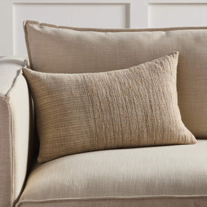 Jaipur Living Jaipur Living Miriam Cotton Jute Lumbar Pillow Earthy Stripe Reversible Woven Accent Poly Fill PLW103915