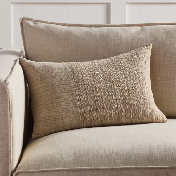 Jaipur Living Jaipur Living Striped Lumbar Pillow Cover Cotton Jute Blend Earthy Bohemian Sofa Accent PLC102578