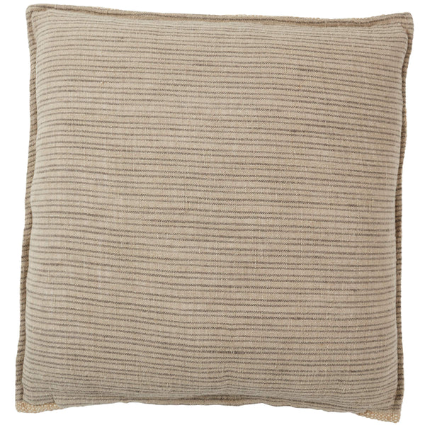 Jaipur Living Jaipur Living Ove Reversible Cotton Stripe Throw Pillow Cover for Neutral Interiors Light Brown PLC102577