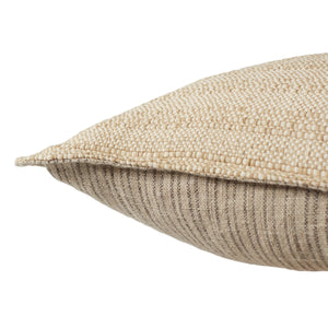 Jaipur Living Jaipur Living Ove Cotton Woven Stripe Throw Pillow Earthy Tones for Rooms Light Brown Poly Fill PLW103914