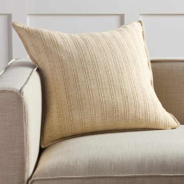 Jaipur Living Jaipur Living Ove Reversible Cotton Stripe Throw Pillow Cover for Neutral Interiors Light Brown PLC102577