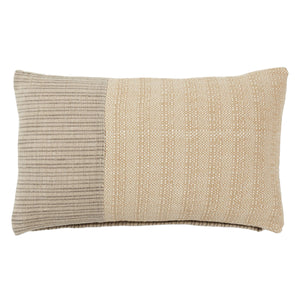 Jaipur Living Jaipur Living Moira Reversible Cotton Lumbar Pillow Earthy Stripe Texture for Sofas Poly Fill PLW103916