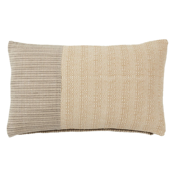Jaipur Living Jaipur Living Moira Reversible Cotton Lumbar Pillow Earthy Stripe Texture for Sofas Poly Fill PLW103916