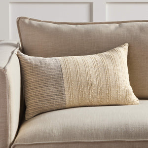 Jaipur Living Jaipur Living Woven Cotton Lumbar Pillow Cover Earthy Stripe Bohemian Sofa Accent PLC102579