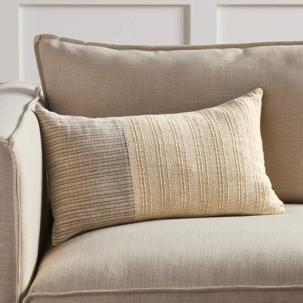 Jaipur Living Jaipur Living Woven Cotton Lumbar Pillow Cover Earthy Stripe Bohemian Sofa Accent PLC102579