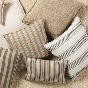 Jaipur Living Jaipur Living Tanzy Cotton Woven Stripe Reversible Throw Pillow for Modern Interiors Poly Fill PLW103904