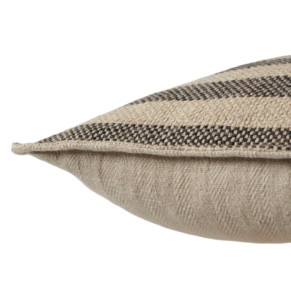Jaipur Living Jaipur Living Striped Cotton Throw Pillow Cover Bohemian Beige Black Reversible PLC102566