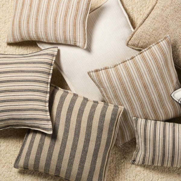 Jaipur Living Jaipur Living Brom Awning Stripe Cotton Throw Pillow Reversible Bohemian Sofa Accent Down PLW103933