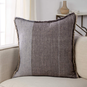 Jaipur Living Jaipur Living Morrigan Linen Striped Throw Pillow Cover with Artisan Fringe Trim 24" Square PLC102610