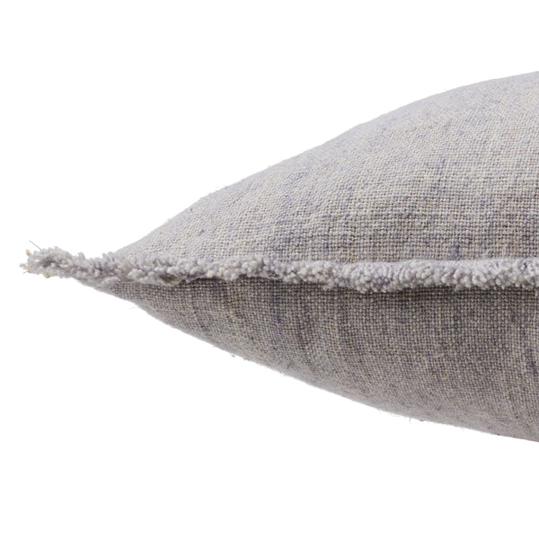 Jaipur Living Jaipur Living Morrigan Linen Striped Throw Pillow with Fringe Trim for Earthy Interiors 16"x24" Lumbar Down PLW104008