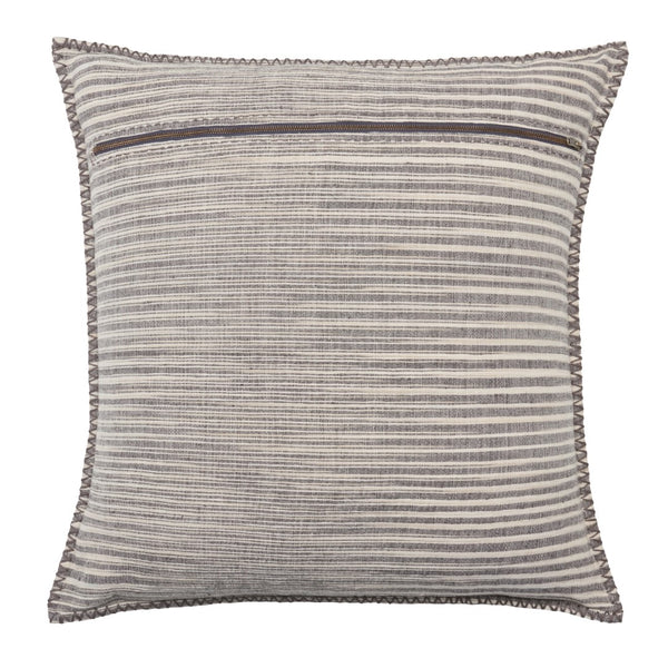Jaipur Living Tanzy Cadell Contemporary Farmhouse Handmade Indoor Pillow Gray 24"x24"