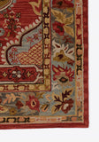Momeni Tangier TAN21 Hand Tufted Traditional Medallion Indoor Rug Red 9'6" x 13'6"