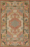 Momeni Tangier TAN21 Hand Tufted Traditional Medallion Indoor Rug Rose 8' x 11'