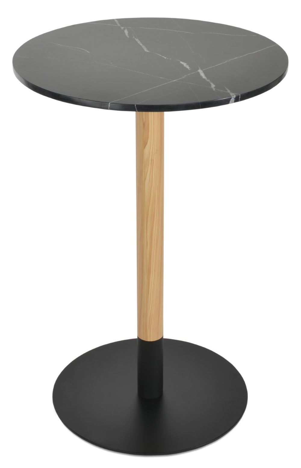 Soho Concept Tango Marble Bar Table - Luxury White Carrara Or Black Italian Marble, Stainless Steel Base & Post Black,Natural  Soho-concept-dining-chair-13891