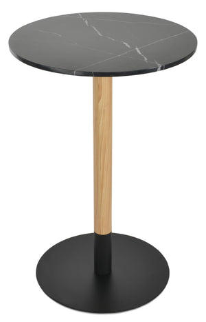 Soho Concept Tango Marble Bar Table - Luxury White Carrara Or Black Italian Marble, Stainless Steel Base & Post Black,Natural  Soho-concept-dining-chair-13891