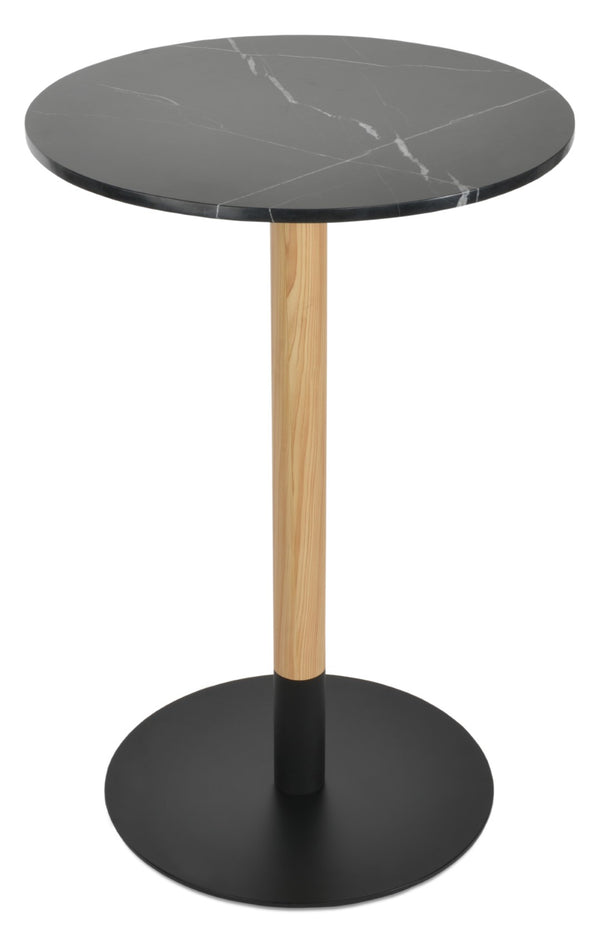 Soho Concept Tango Marble Bar Table - Luxury White Carrara Or Black Italian Marble, Stainless Steel Base & Post Black,Natural  Soho-concept-dining-chair-13891