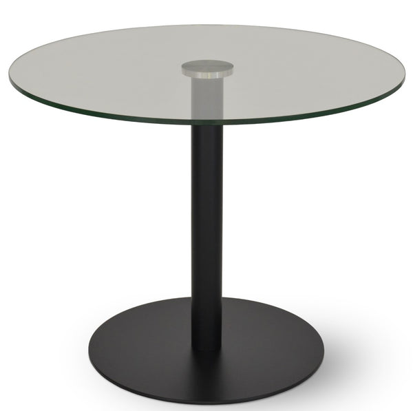 Soho Concept Tango Glass Dining Table: Modern 12mm Tempered Glass Top With Brushed Steel & Walnut Veneer Base Black  Soho-concept-dining-chair-13910