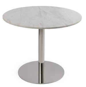 Soho Concept Tango Marble Dining Table - Luxurious White Carrara Top, Stylish Stainless Steel Base, Elegant Design   Soho-concept-dining-chair-13938