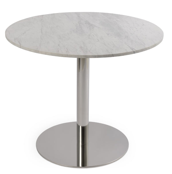 Soho Concept Tango Marble Dining Table - Luxurious White Carrara Top, Stylish Stainless Steel Base, Elegant Design   Soho-concept-dining-chair-13938