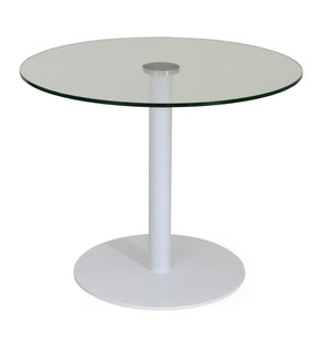 Soho Concept Tango Glass Dining Table: Modern 12mm Tempered Glass Top With Brushed Steel & Walnut Veneer Base White  Soho-concept-dining-chair-13911