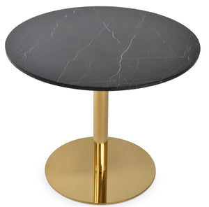 Soho Concept Tango Marble Dining Table - Luxurious White Carrara Top, Stylish Stainless Steel Base, Elegant Design Gold,Black  Soho-concept-dining-chair-13934