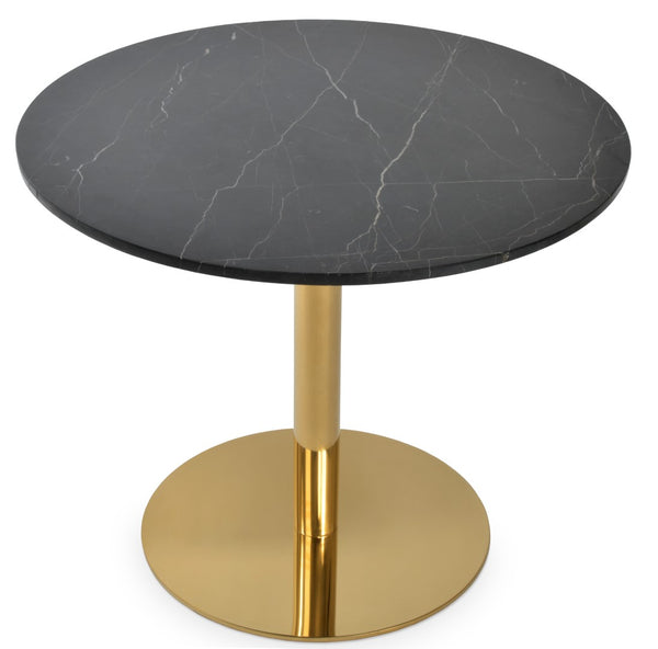 Soho Concept Tango Marble Dining Table - Luxurious White Carrara Top, Stylish Stainless Steel Base, Elegant Design Gold,Black  Soho-concept-dining-chair-13934