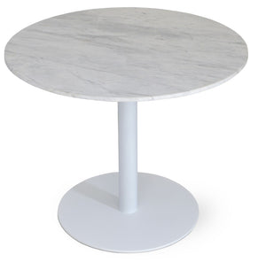 Soho Concept Tango Marble Dining Table - Luxurious White Carrara Top, Stylish Stainless Steel Base, Elegant Design White  Soho-concept-dining-chair-13936