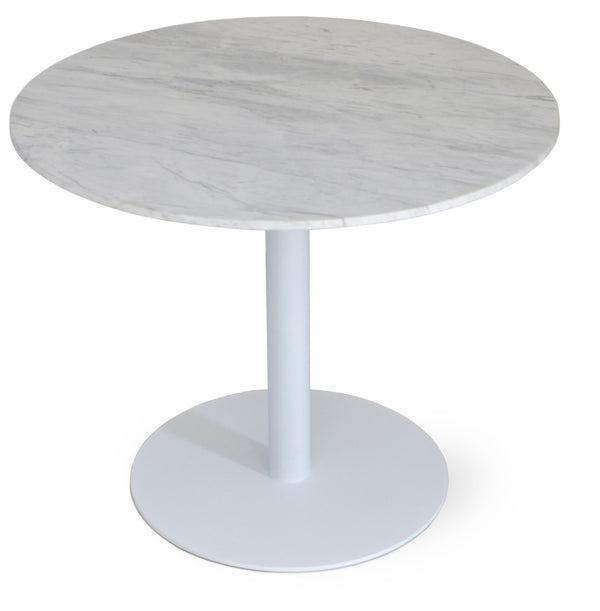 Soho Concept Tango Marble Dining Table - Luxurious White Carrara Top, Stylish Stainless Steel Base, Elegant Design White  Soho-concept-dining-chair-13936