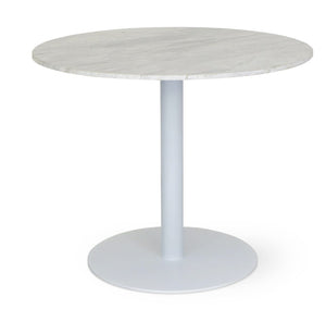 Soho Concept Tango Marble Dining Table - Luxurious White Carrara Top, Stylish Stainless Steel Base, Elegant Design White  Soho-concept-dining-chair-13935