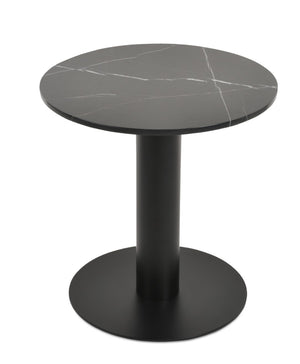 Soho Concept Tango Ceramic Dining Table - Modern Italian Design With Solid Top, Stylish Steel Base & Walnut Accent Black  Soho-concept-dining-chair-13895