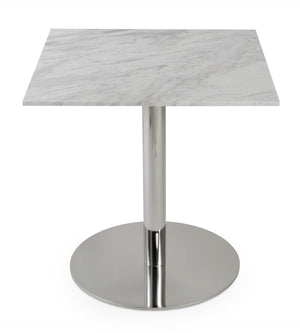 Soho Concept Tango Marble Dining Table - Luxurious White Carrara Top, Stylish Stainless Steel Base, Elegant Design White  Soho-concept-dining-chair-13941