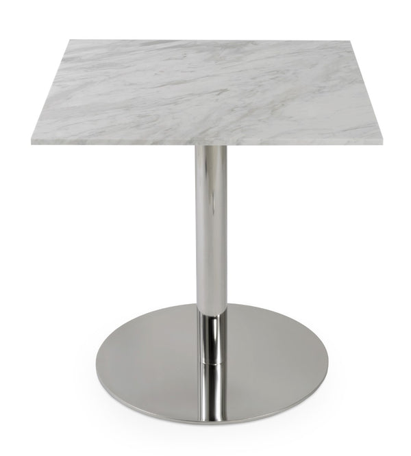 Soho Concept Tango Marble Dining Table - Luxurious White Carrara Top, Stylish Stainless Steel Base, Elegant Design White  Soho-concept-dining-chair-13941