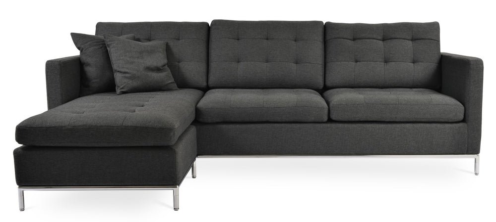 Soho Concept Seat: Taxim Sofa/Sectional In Sleek Black - Versatile Convertible Chaise For Modern Living Spaces Black  Soho-concept-dining-chair-13581